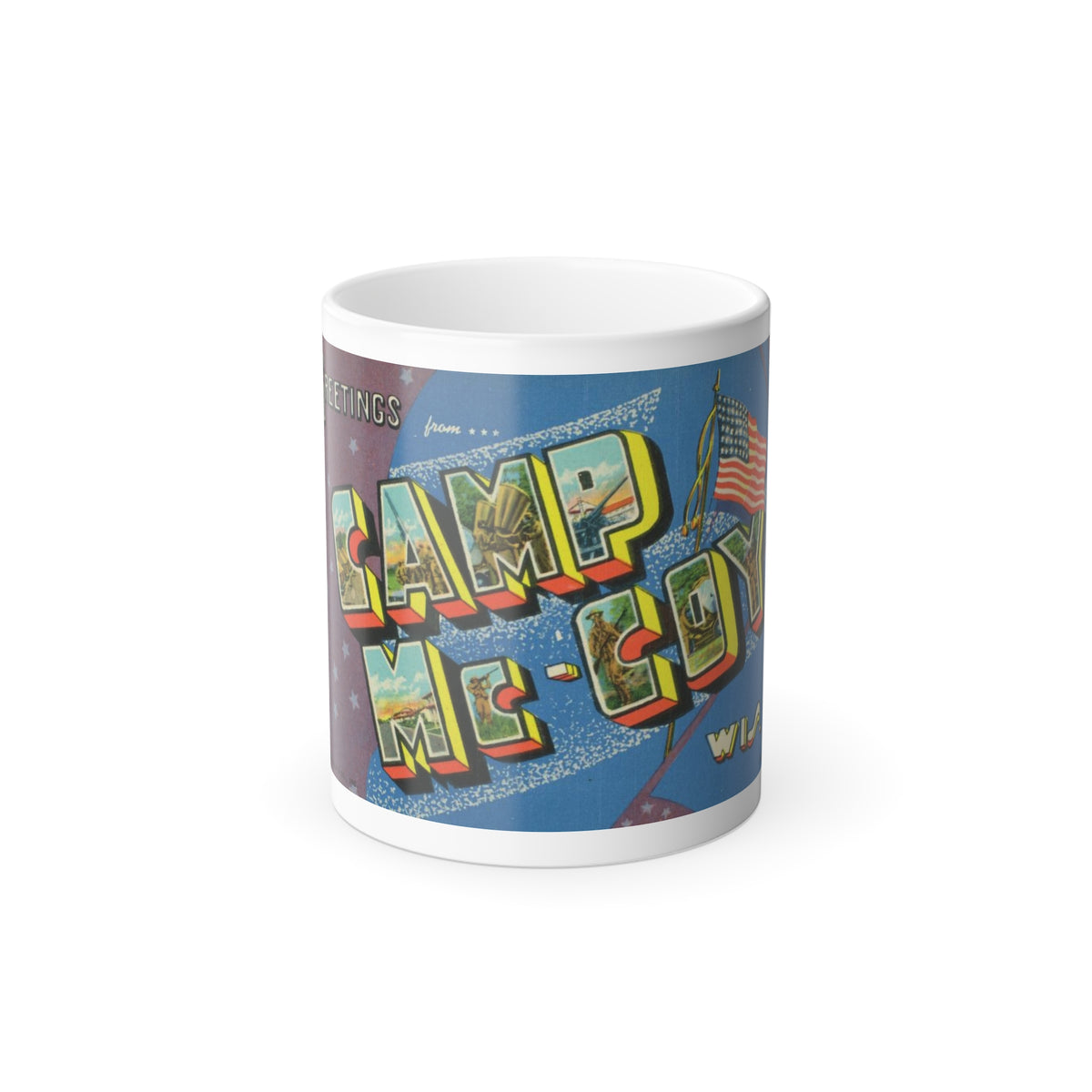 Greetings from Camp Mc Coy Wis (Greeting Postcards) Color Changing Mug 11oz