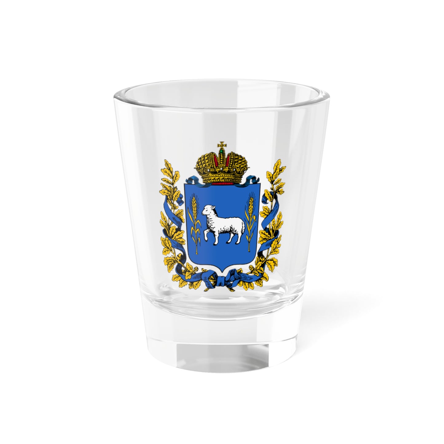 Coat of arms of Kalisz Governorate 1869 (Russia) (Coat of Arms) Shot Glass 1.5oz