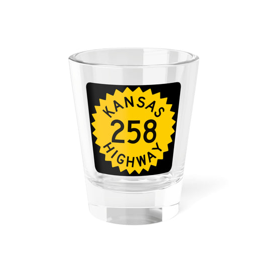 K-258 1948 (Kansas) (Road Sign) Shot Glass 1.5oz