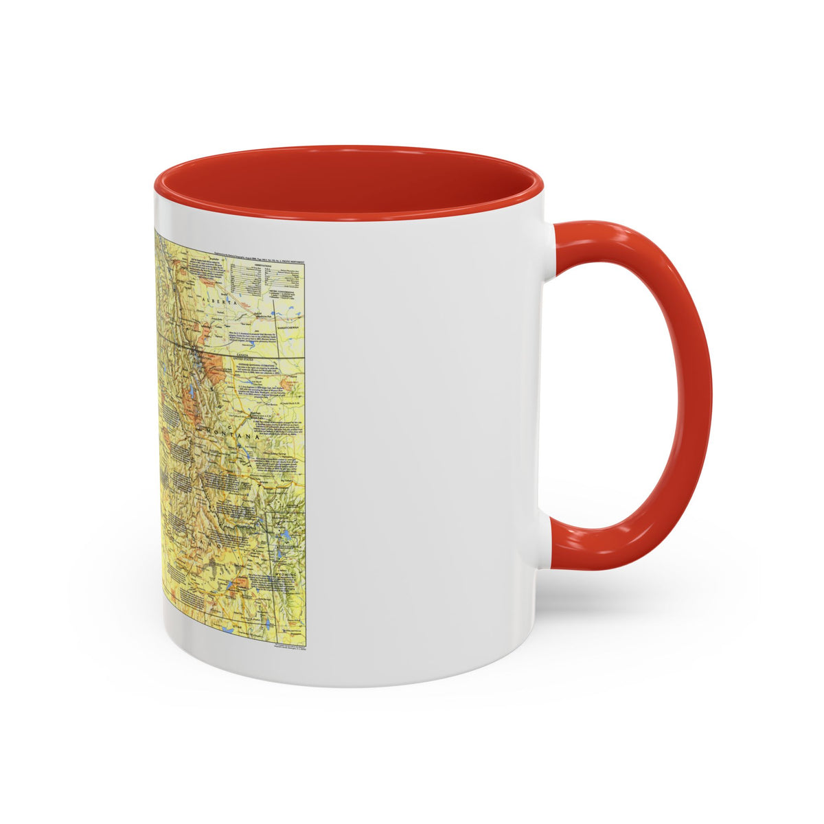USA - Pacific Northwest 1 (1986) (Map) Accent Coffee Mug
