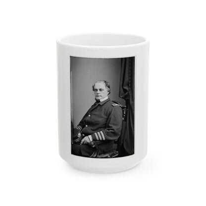 Portrait Of Capt. John Rodgers, Officer Of The Federal Navy (Commodore From June 17, 1863) (U.S. Civil War) White Coffee Mug