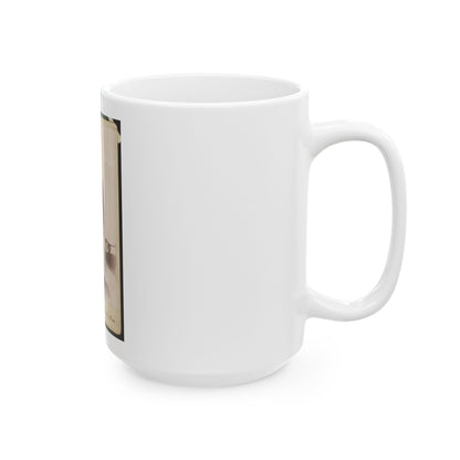 Full-Length Portrait Of An African American Veteran And Gar Member, Standing On Rug Between Table And Chair (U.S. Civil War) White Coffee Mug