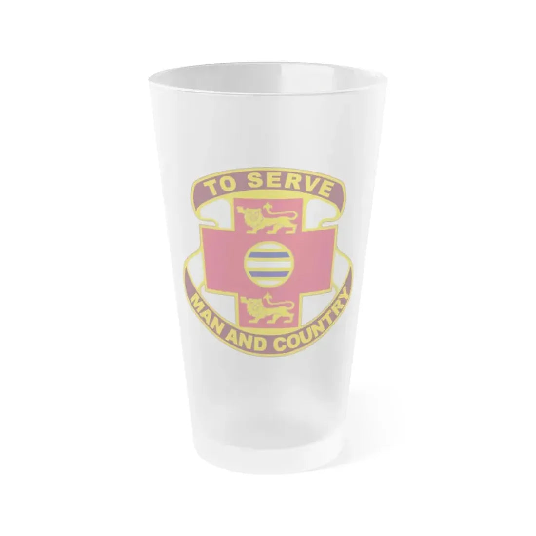 801 Combat Support Hospital (U.S. Army) Frosted Pint Glass 16oz Default Title - Go Mug Yourself