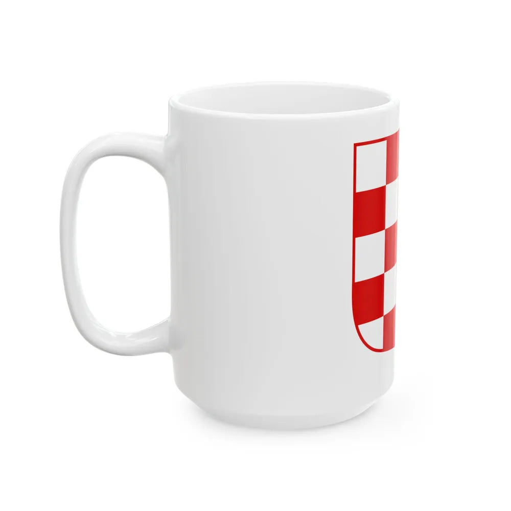 Coat of arms of Croatia (white chequy) - White Coffee Mug-Go Mug Yourself