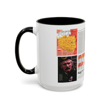 Poland - The Face and Faith 1 (1982) (Map) Accent Coffee Mug