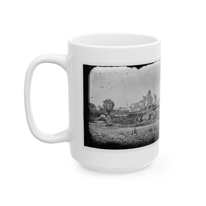 Hampton, Va. Brick Chimneys, Etc., Of Burned Houses (U.S. Civil War) White Coffee Mug