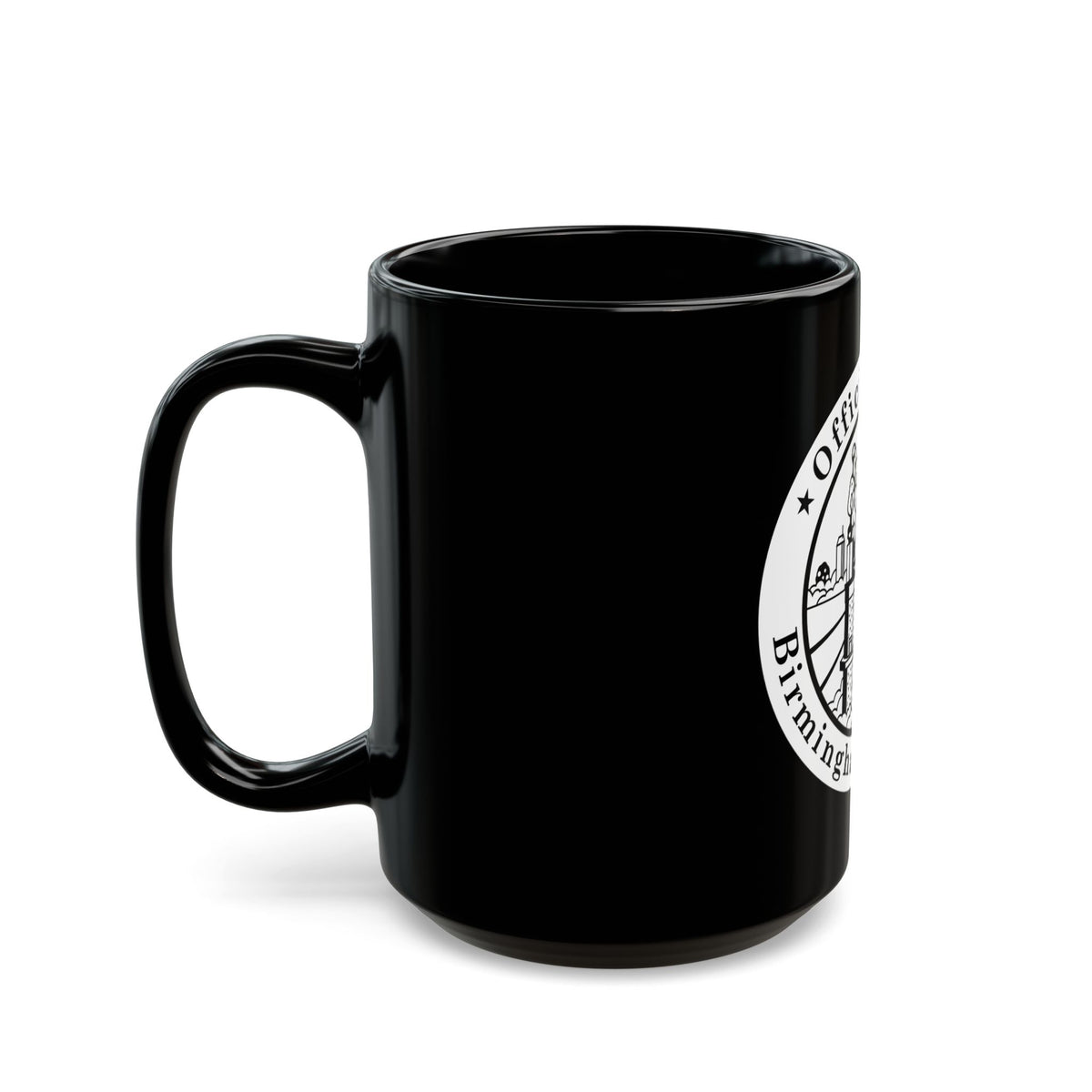 Seal of Birmingham Alabama - Black Coffee Mug
