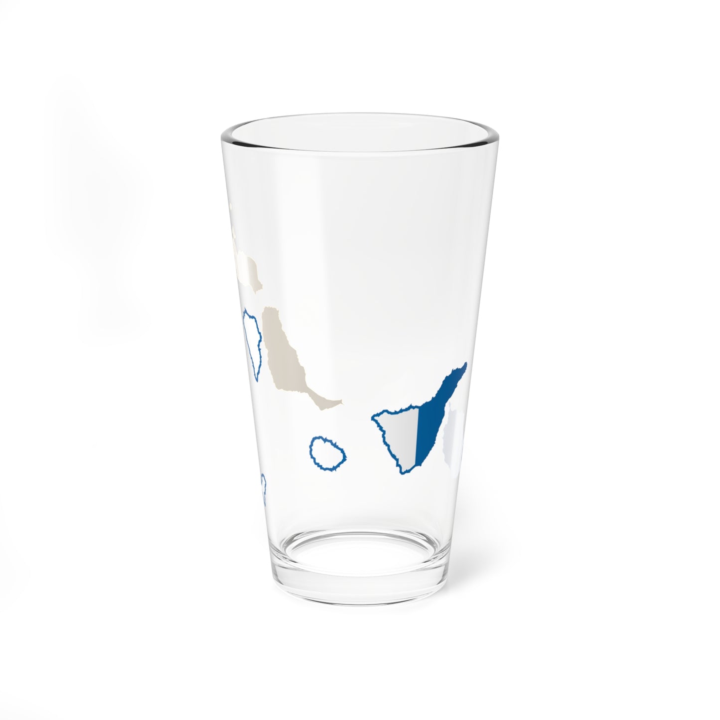 Flag map of Canary Islands (Spain) Pint Glass 16oz