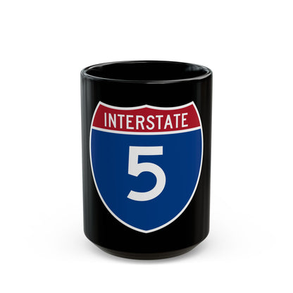 Interstate 5 (U.S. Highways) Black Coffee Mug
