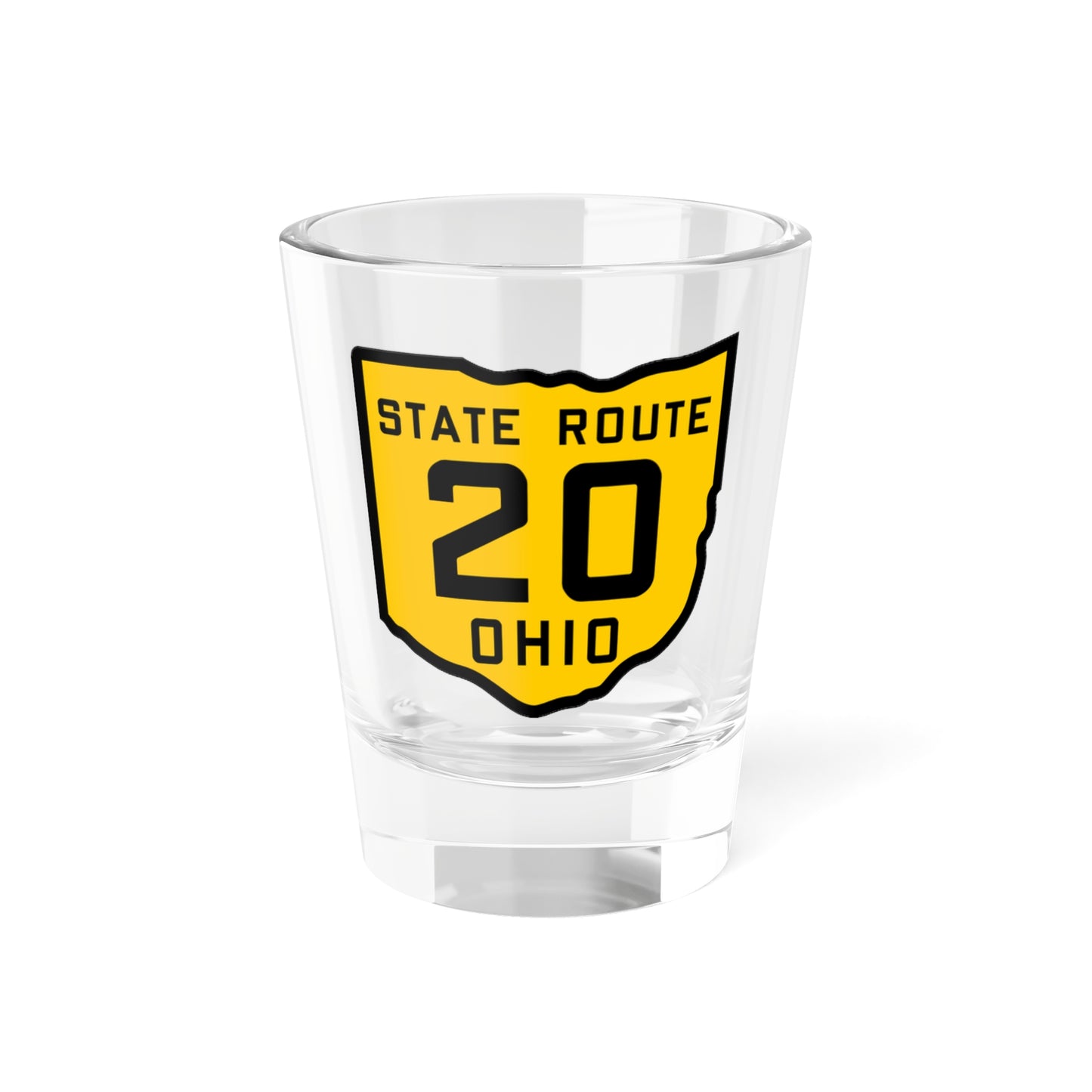 OH-20 1920 (Ohio) (Road Sign) Shot Glass 1.5oz
