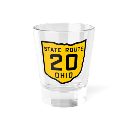 OH-20 1920 (Ohio) (Road Sign) Shot Glass 1.5oz