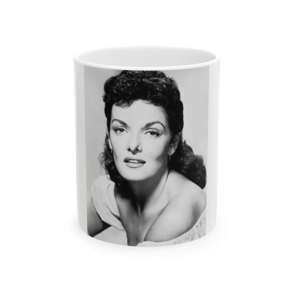 Jane Russell #15 (Vintage Female Icon) White Coffee Mug-11oz-Go Mug Yourself