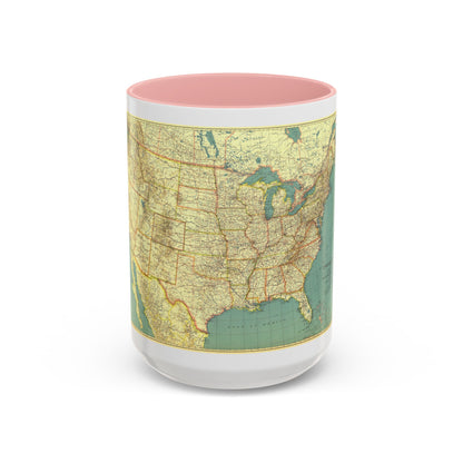USA - The United States (1933) (Map) Accent Coffee Mug