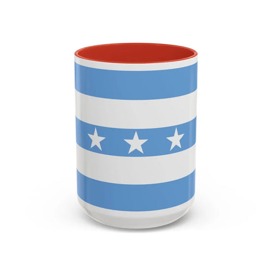 Flag of Guayaquil Ecuador - Accent Coffee Mug-15oz-Red-Go Mug Yourself