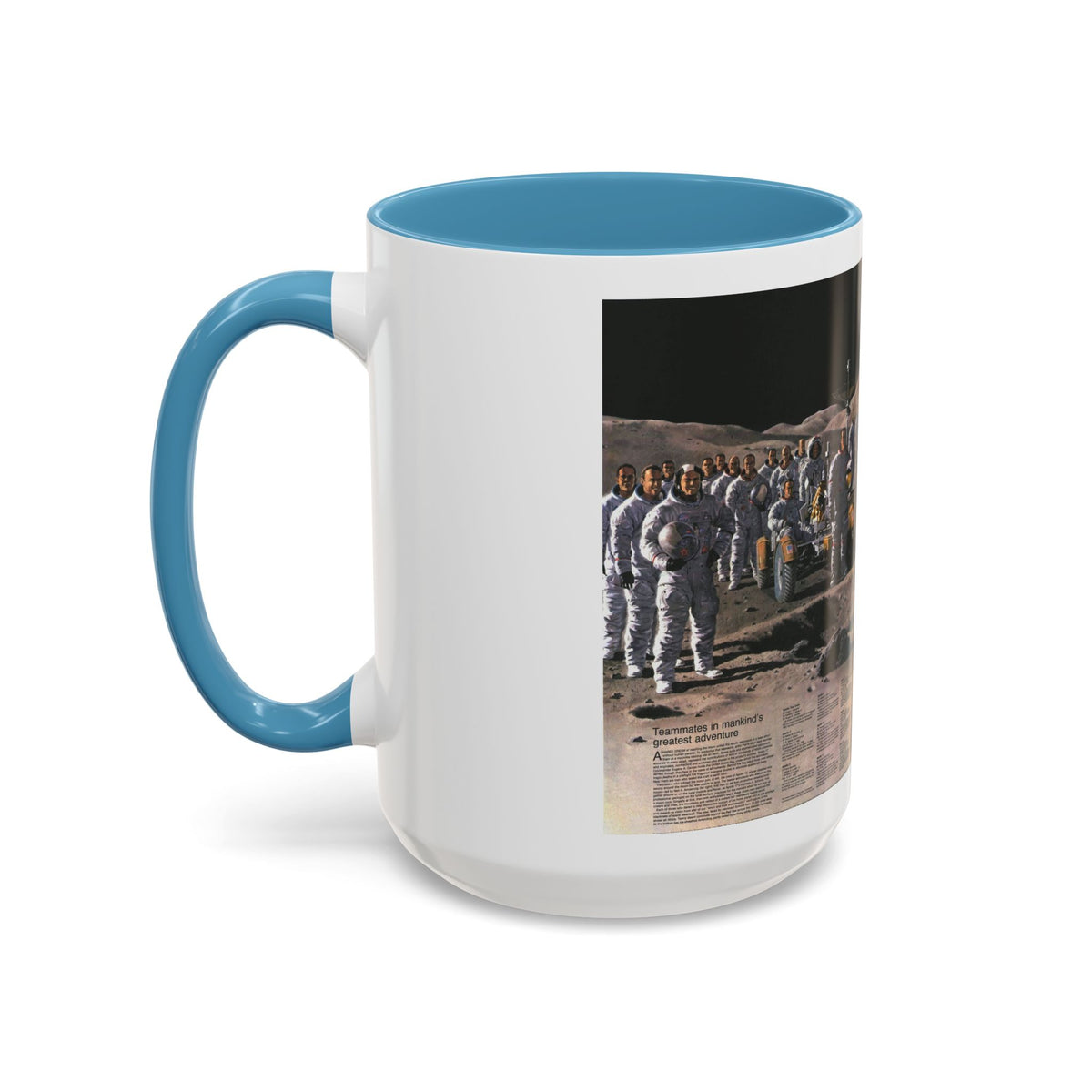 Space - Teammates in Mankind's Greatest Adventure (1973) (Map) Accent Coffee Mug