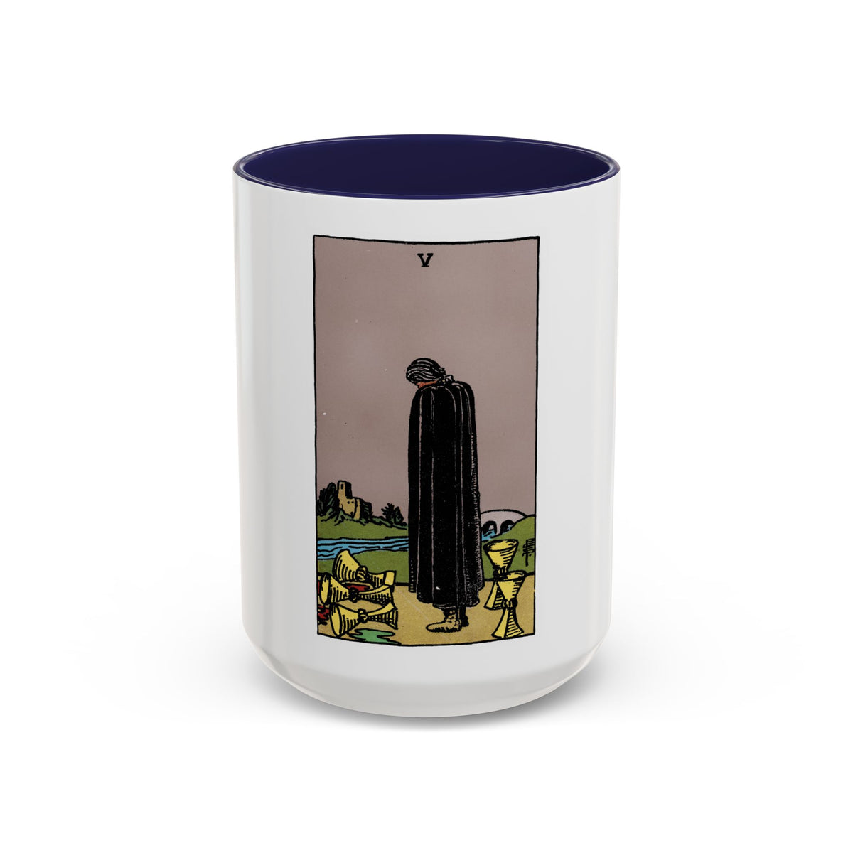 The 5 of Cups (Tarot Card) Accent Coffee Mug