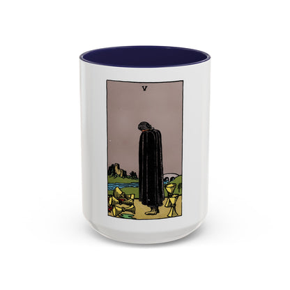 The 5 of Cups (Tarot Card) Accent Coffee Mug