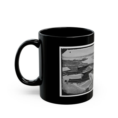 Alexandria, Va.  Battery Rodgers At Hunting Creek And The Potomac; 8-In. Parrott Gun In Foreground; A Rodman Gun Beyond (U.S. Civil War) Black Coffee Mug