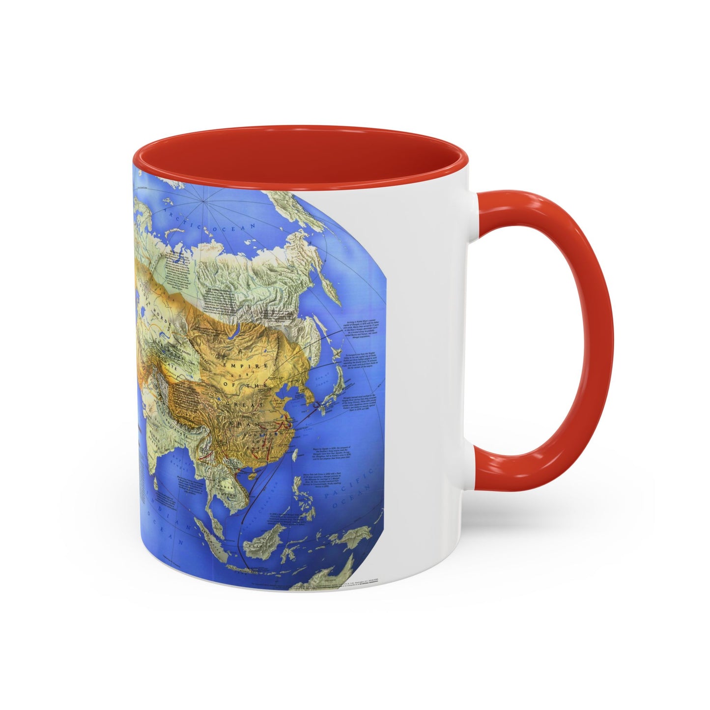 Mongol Khans and Their Legacy (1996) (Map) Accent Coffee Mug