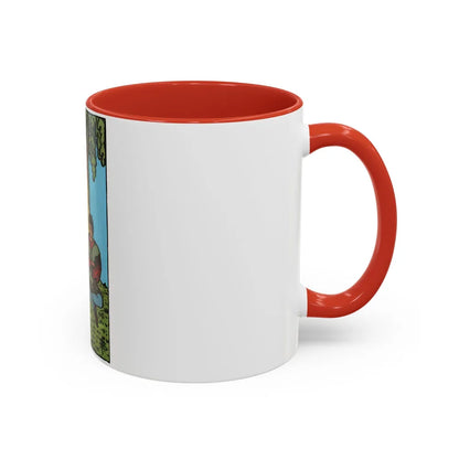 The 4 of Cups (Tarot Card) Accent Coffee Mug-Go Mug Yourself