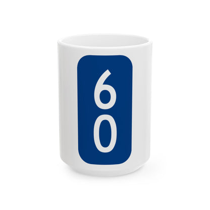 Warren County 60 NY tab (New York) (Road Sign) White Coffee Mug