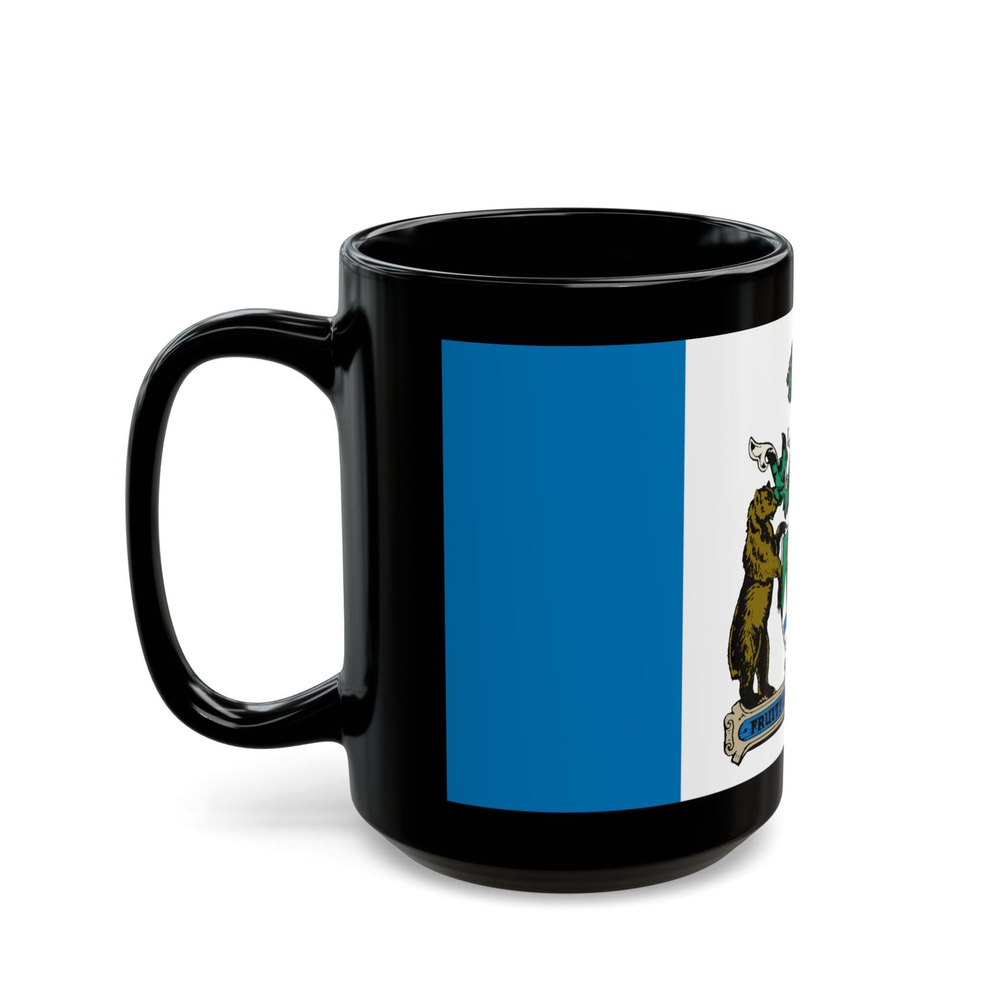 Flag of Kelowna British Columbia Canada - Black Coffee Mug-Go Mug Yourself