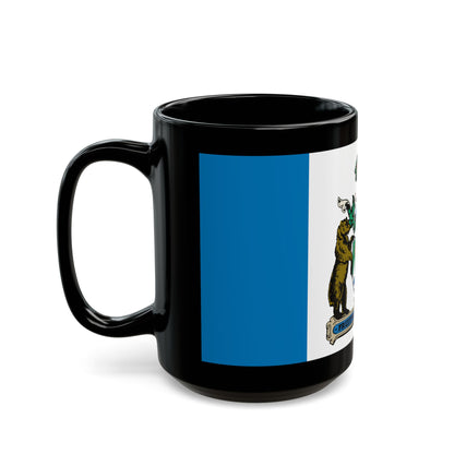 Flag of Kelowna British Columbia Canada - Black Coffee Mug-Go Mug Yourself