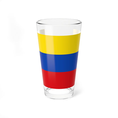 Flag yellow blue red 5x3 (Germany) Pint Glass 16oz