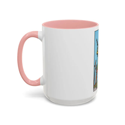 The 7 of Wands (Tarot Card) Accent Coffee Mug-Go Mug Yourself