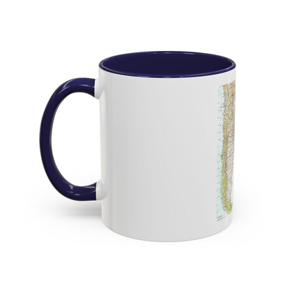South America - Southern (1958) (Map) Accent Coffee Mug