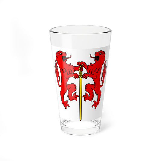 CHE Conthey District Flag (Switzerland) Pint Glass 16oz