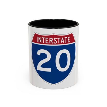 Interstate 20 (U.S. Highways) Accent Coffee Mug