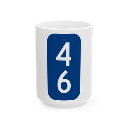 Warren County 46 NY tab (New York) (Road Sign) White Coffee Mug