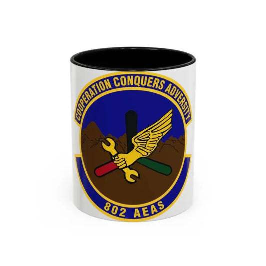 802d Air Expeditionary Advisory Squadron (U.S. Air Force) Accent Coffee Mug 11oz Black - Go Mug Yourself