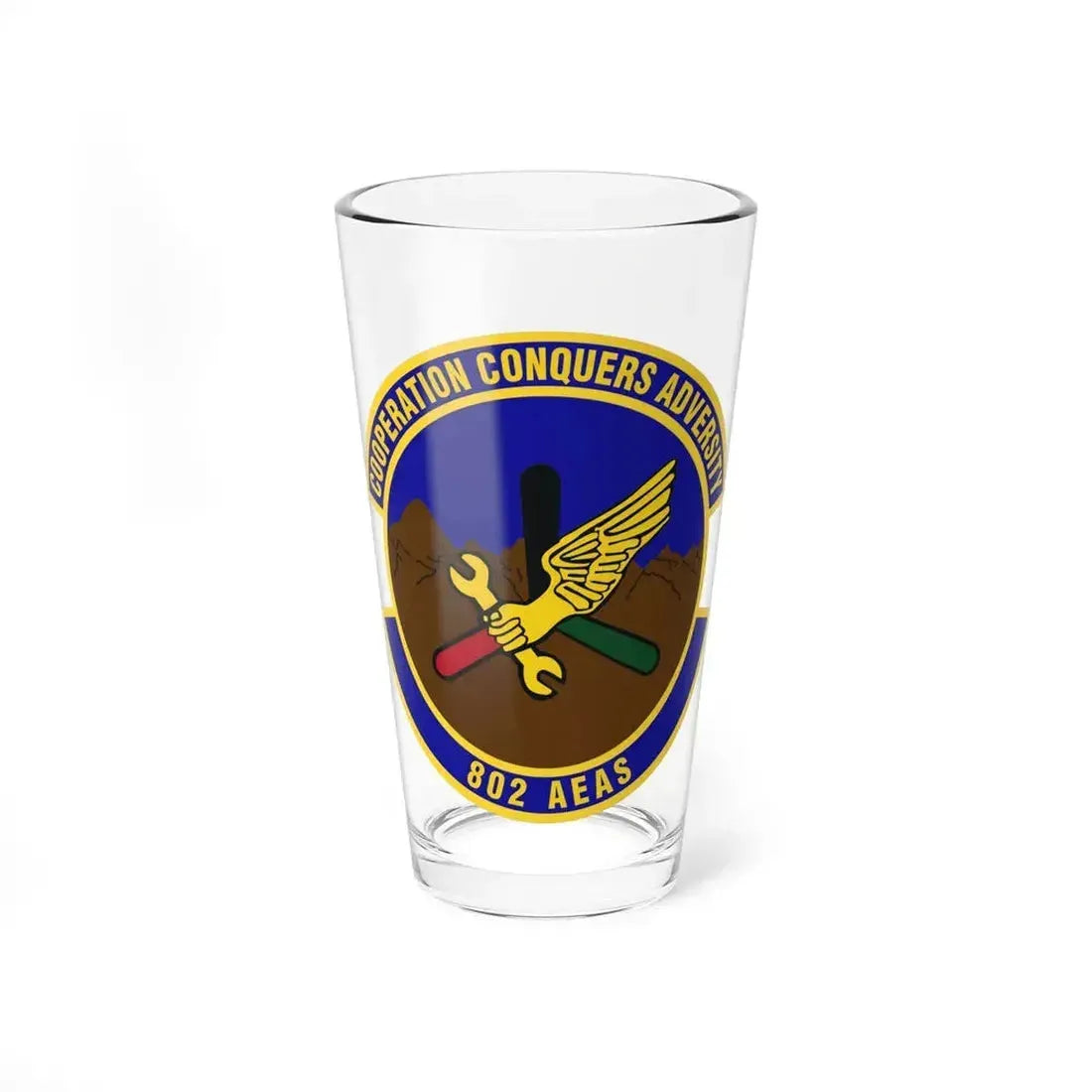 802d Air Expeditionary Advisory Squadron (U.S. Air Force) Pint Glass 16oz 16oz - Go Mug Yourself
