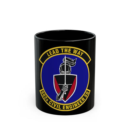 802d Civil Engineer Squadron (U.S. Air Force) Black Coffee Mug-11oz-Go Mug Yourself