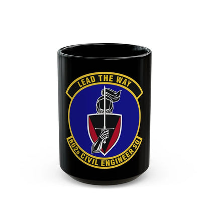 802d Civil Engineer Squadron (U.S. Air Force) Black Coffee Mug-15oz-Go Mug Yourself