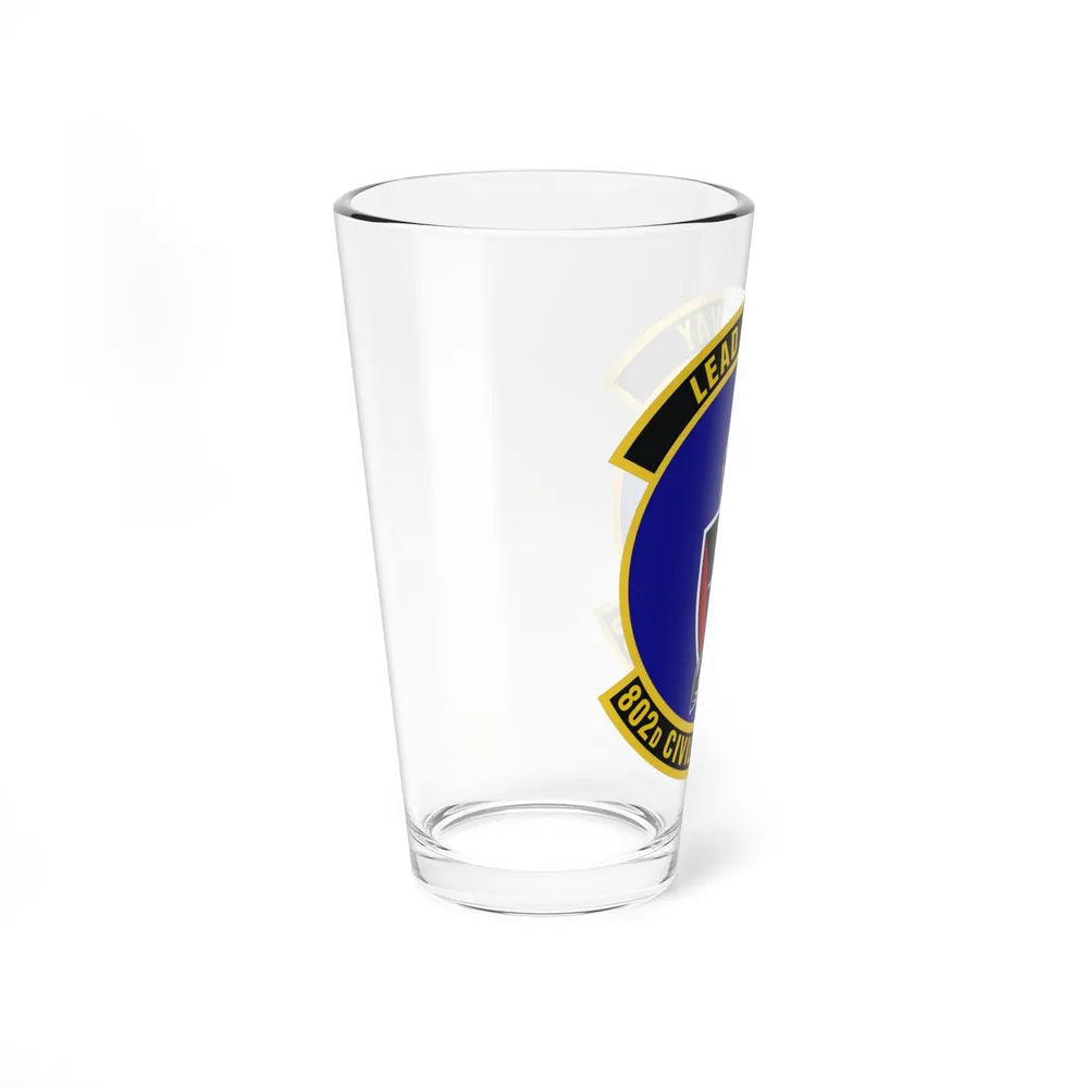 802d Civil Engineer Squadron (U.S. Air Force) Pint Glass 16oz-Go Mug Yourself