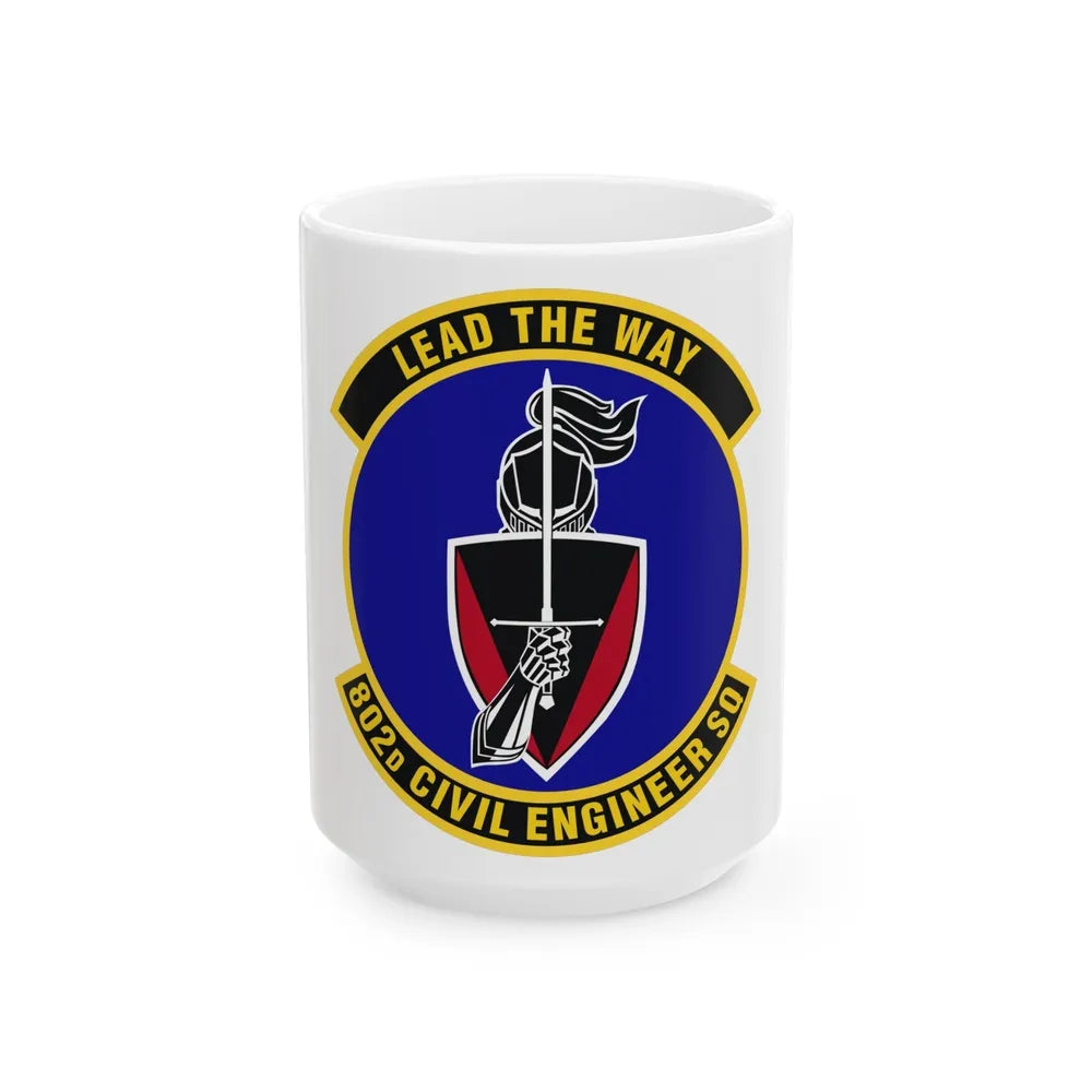 802d Civil Engineer Squadron (U.S. Air Force) White Coffee Mug-15oz-Go Mug Yourself