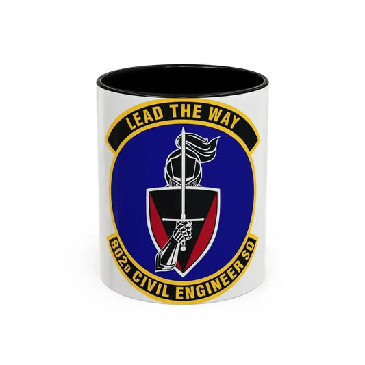 802d Civil Engineer Squadron (U.S. Air Force) Accent Coffee Mug 11oz Black - Go Mug Yourself