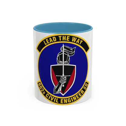 802d Civil Engineer Squadron (U.S. Air Force) Accent Coffee Mug 11oz Light Blue - Go Mug Yourself
