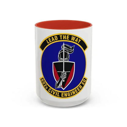 802d Civil Engineer Squadron (U.S. Air Force) Accent Coffee Mug 15oz Red - Go Mug Yourself
