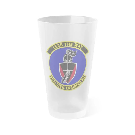 802d Civil Engineer Squadron (U.S. Air Force) Frosted Pint Glass 16oz 16oz Frosted - Go Mug Yourself