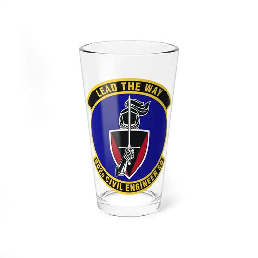 802d Civil Engineer Squadron (U.S. Air Force) Pint Glass 16oz 16oz - Go Mug Yourself