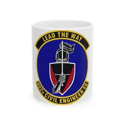 802d Civil Engineer Squadron (U.S. Air Force) White Coffee Mug 11oz - Go Mug Yourself