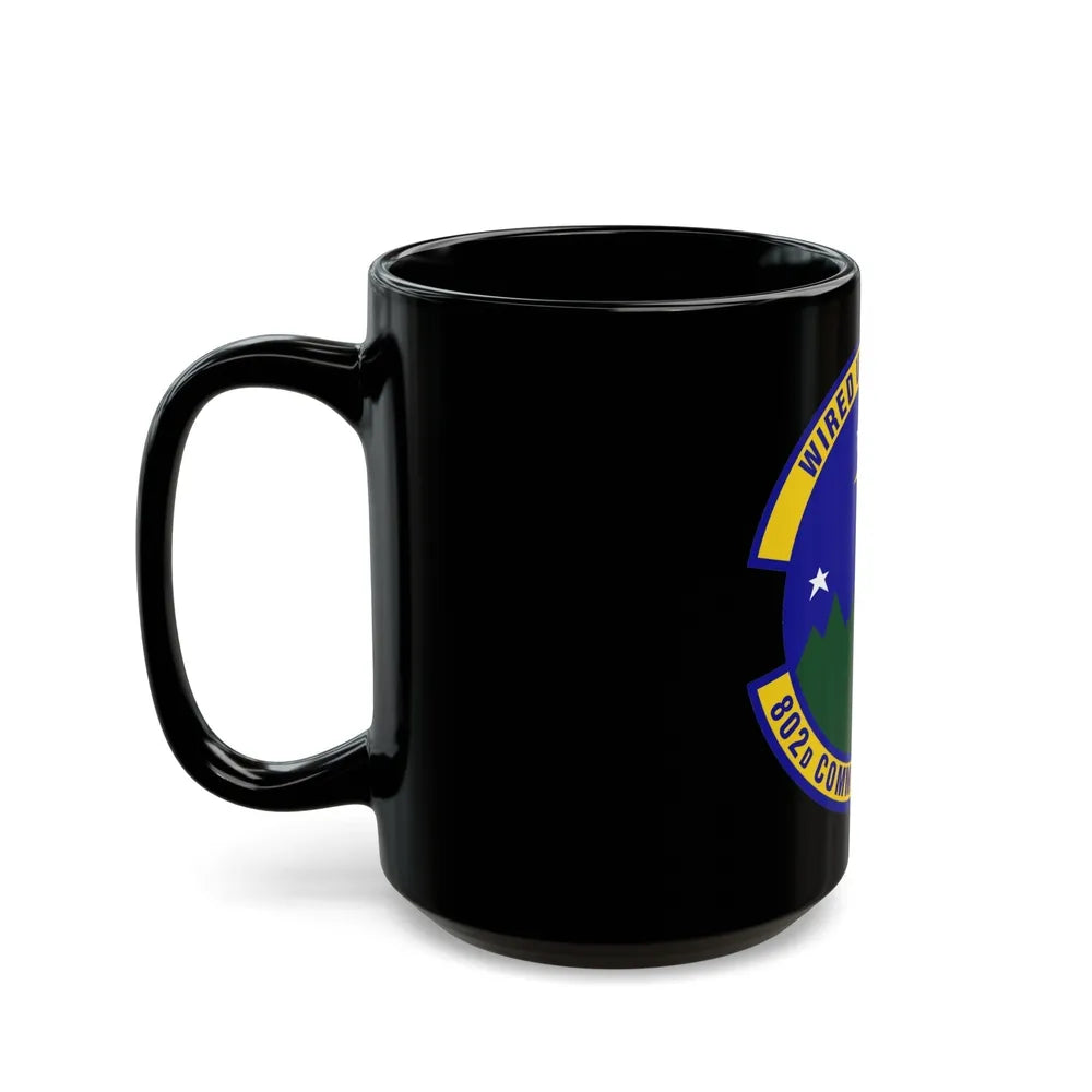 802d Communications Squadron (U.S. Air Force) Black Coffee Mug-Go Mug Yourself