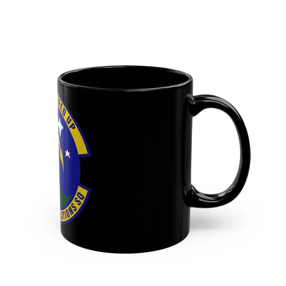 802d Communications Squadron (U.S. Air Force) Black Coffee Mug-Go Mug Yourself