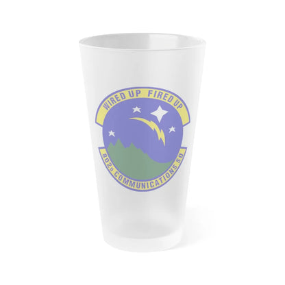 802d Communications Squadron (U.S. Air Force) Frosted Pint Glass 16oz-Go Mug Yourself