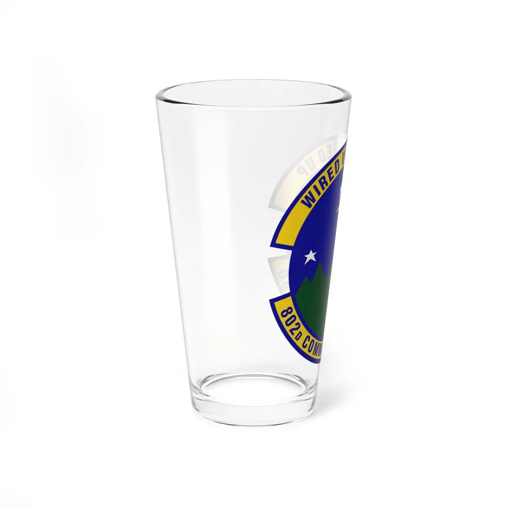 802d Communications Squadron (U.S. Air Force) Pint Glass 16oz-Go Mug Yourself