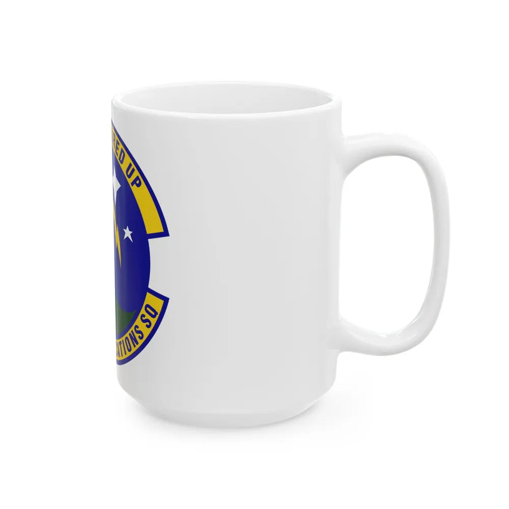 802d Communications Squadron (U.S. Air Force) White Coffee Mug-Go Mug Yourself